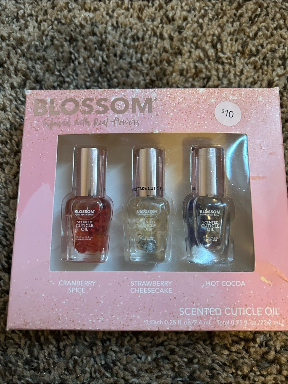 Scented Cuticle Oil Trio - Pink (Cranberry, Strawberry, Hot Cocoa)